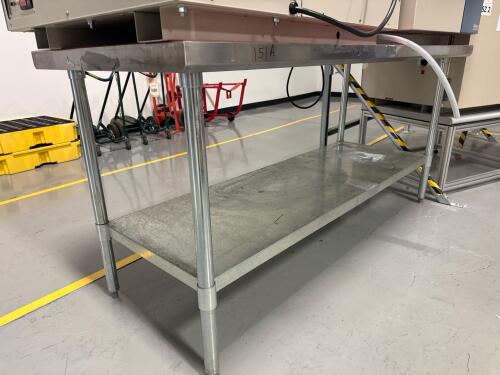 Work Space Table Stainless Steel with bottom shelf
