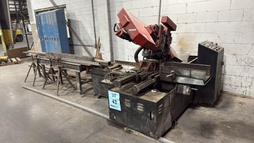 AMADA HA250W Horizontal Automatic Saw With Roller Conveyor