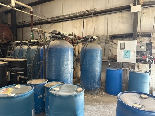 Miura Water Treatment System With (3) Miura MW-15OU units, with tank and pumps