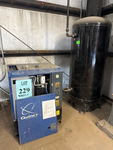 Quincy QGS-15 Air Compressor with Holding Tank