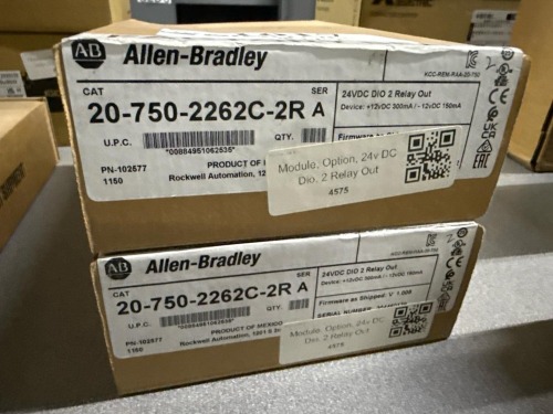 (2) Allen-Bradley 20-750-2262C-2R PowerFlex 750 24VDC DIO Option Module