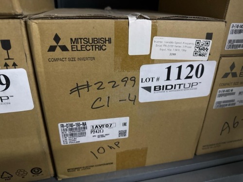 Mitsubishi Electric VFD Inverter Drive, FR-D740-160-NA