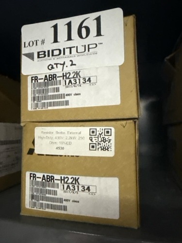 (2) Mitsubishi Electric Heavy-Duty Braking Resistors, Model FR-ABR-H2.2K