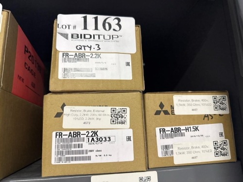 Mitsubishi Electric FR-ABR-2.2K And FR-ABR-H1.5K Brake Resistors(2) FR-ABR-2.2K, (1) FR-ABR-H1.5K