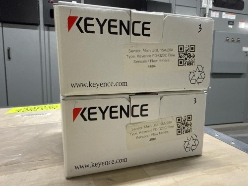 (2) Keyence FD-Q20C Clamp-On Flow Sensors