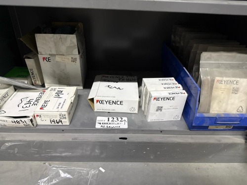 Keyence GV-H130 Laser Head, GV-21 Unit, And KV-NC1EP Ethernet/IP Module With Cables