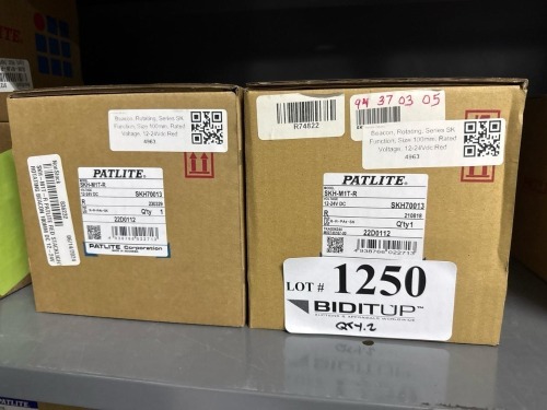 (2) Patlite SKH-M1T-R Signal Light 12-24V DC
