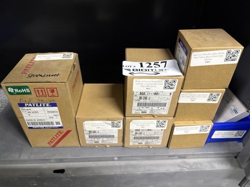 Patlite 24V Alarm & Signal Light Components Lot (PES-24-R, NE-24-Y, BD-24E-J, BD-24C-J)