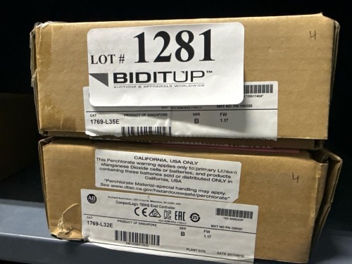 (2) Allen-Bradley CompactLogix 1769-L32E 750 KB EtherNet/IP Controllers