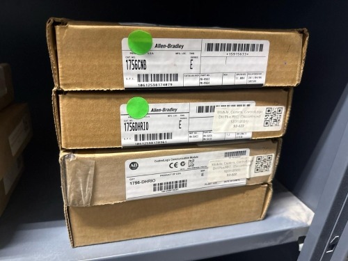 ** double back (1) Allen-Bradley 1756-CNB ControlNet Module With (3) 1756-DHRIO DH+/RIO Modules