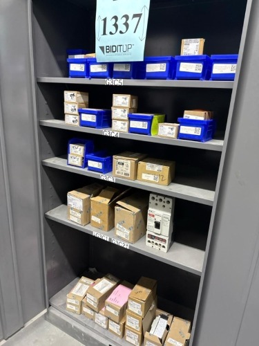 Cabinet Of Assorted Electrical Eaton Components