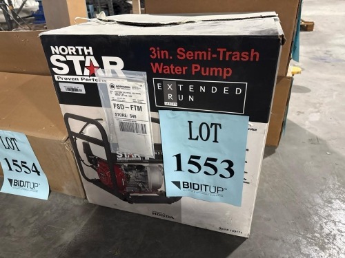 North Star 3-Inch Semi-Trash Water Pump