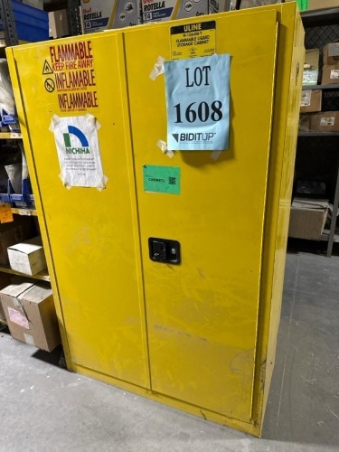 Uline H-1564M-Y 65-Gallon Flammable Liquid Storage Cabinet