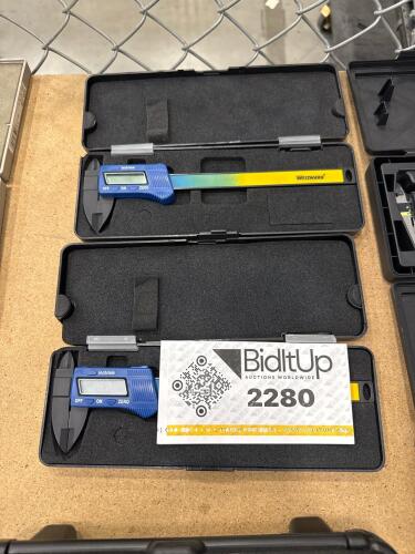 (2) Westward 6" Carbon Fiber Composite Digital Caliper