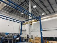 Gorbel Overhead Crane with (2) Harrington NER010L electric chain hoists with motorized trolley&rsquo;s - 9