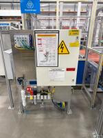 Thyssenkrupp Main Control Panel, Hirschman OS20 Network Switch, and Pneumatic Supply Valve Manifold for XALT Pack Conveyors