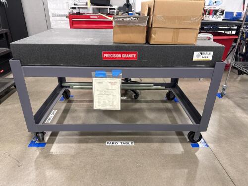 Precision Granite Surface 5&rsquo; x 3&rdquo; x 6&rdquo; W/ Stand