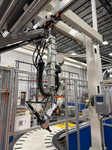 Bosch Rexroth ESA013G-G Nutrunner, CS351 Controller, and J&auml;ger Handy-Lift 200
