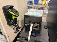 Zebra ZT411 Industrial Barcode Label Printer with (2) Zebra industrial barcode scanners Model LI3678