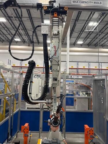 Bosch Rexroth ESA013G-G Nutrunner, CS351 Controller, and J&auml;ger Handy-Lift 200