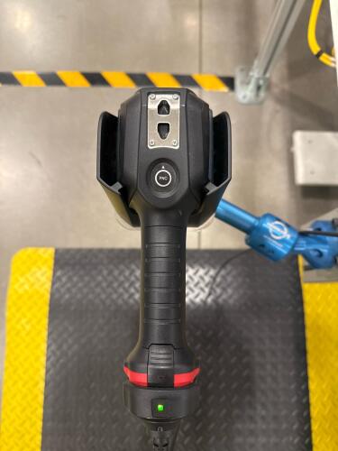 (2) Keyence SR-G100 Barcode Scanners and SR-HL1 Holders