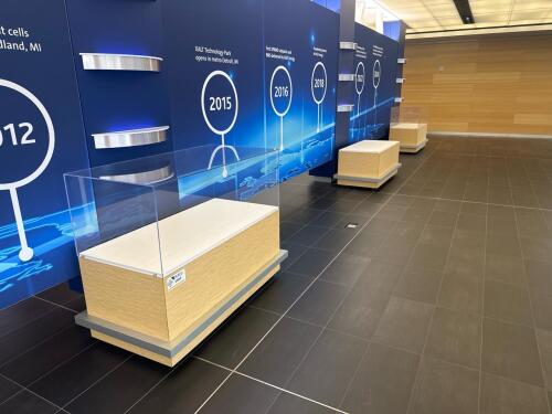 (3) Show cabinets