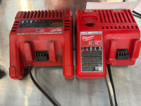 (1) Milwaukee 1/4&rdquo; Square Ring Impact Wrench And (1) Milwaukee 1/2&rdquo; Drill Driver(2) Milwaukee M18 Battery Chargers - 6