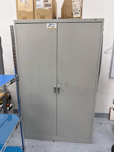 (3) 2 Door Storage Cabinet W/ Content
