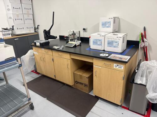 Work bench with cabinets