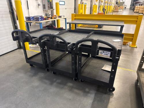 (3) Plastic Utility Carts