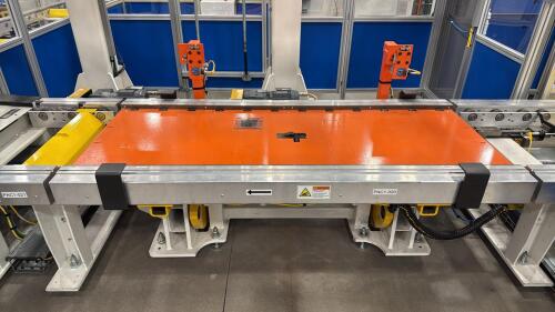 Thyssenkrupp Tilt Conveyor Station for Lifting XALT Battery Packs, Rundown Powerlocks /Gasket Lid Install