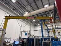 Abell-Howe 1/4 ton overhead 1/4 Ton Jib Crane with Harrington ED Series Electric Chain Hoist - 6