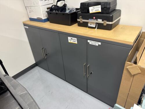 Steel work bench with wood top