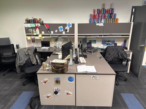 (4) L-shape desks