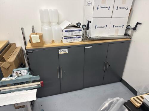 Steel work bench with wood top