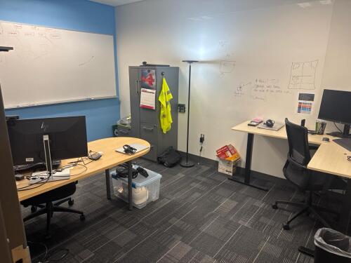 (2) L Shape Office Desks 72&rdquo; x 96&rdquo; x 28.5&rdquo;