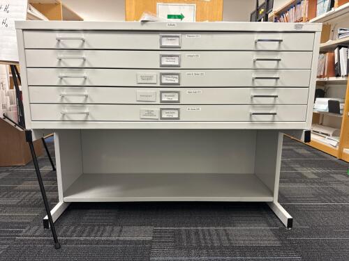 5-Drawer Steel Flat File for 36" x 48" Documents