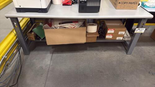 Wood top table 72&rdquo; x 29&rdquo; x 29&rdquo;