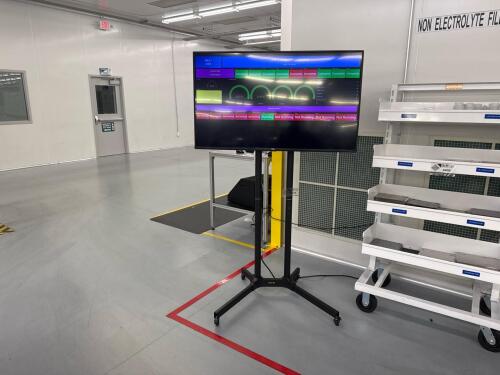 TCL TV with rolling stand