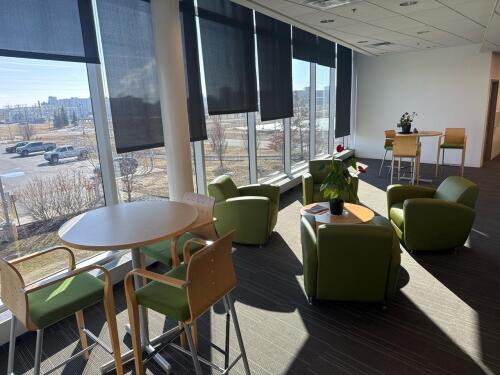 (4) Lounge Chairs AND high top tables