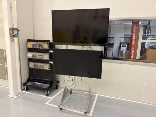 SONY 48&rdquo; TV, & TCL 43&rdquo; TV AND Rolling aluminum stand
