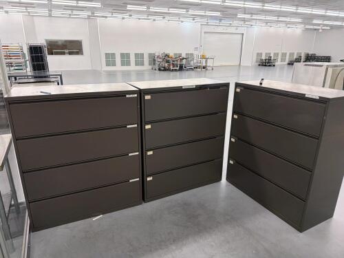 (3) 4-drawer Storage Cabinets