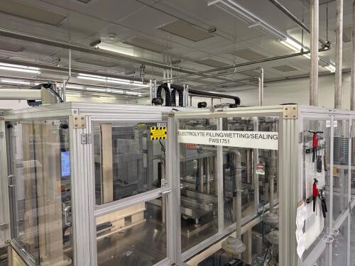 Battery cell electrolyte filling/Wetting/ Sealing assembly