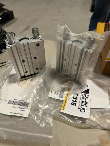 ot of (2) SMC MGPM25-75Z Guided Air Cylinders