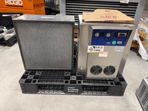 Elmasonic X-tra basic or X-tra ST industrial ultrasonic cleaner, & Donaldson Torit HEPA Panel filter
