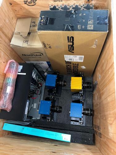 Industrial Machine Vision Inspection System with Wintriss Cameras and Nikon Lenses, Rackmount Server, and Accessories