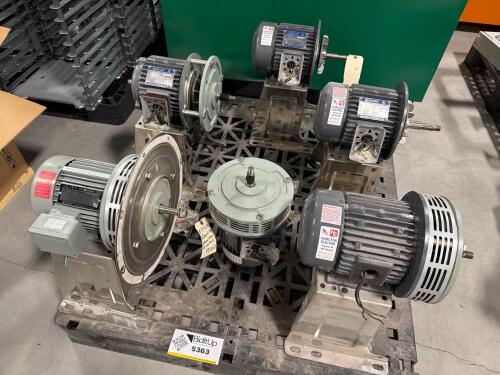 (5) Shin Myung Electric three-phase induction motors, & TBP-S3235T three-phase turbo blower/centrifugal fan