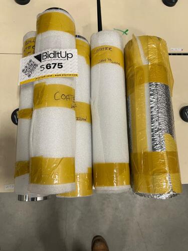 Lot of (5) Industrial Cylindrical Rollers with Central Bore