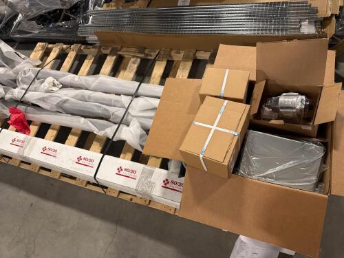 LCMS Mounting stands/ 80/20 Framing, (5) FESTO pneumatic exhaust valves, 30mm Momentary Push Buttons, Large enclosure, small enclosure