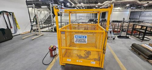 Lakeshore Industrial M54 Material Lift Basket, w/ Loading Ramp